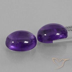 Gemme di Ametista Viola medio naturale da 7.85 ct, Ovale, Trasparente