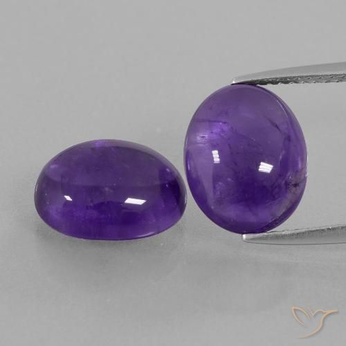 7.52ctw Naturale Viola medio Ametista, Ovale, Trasparente