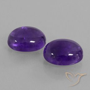 Gemme di Ametista Viola medio naturale da 7.52 ct, Ovale, Trasparente