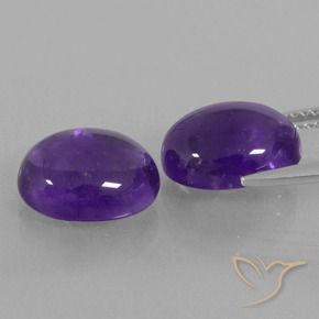 Gemme di Ametista Viola medio naturale da 7.52 ct, Ovale, Trasparente