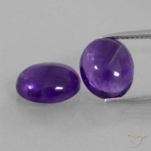 6.29ctw Naturale Viola medio Ametista, Ovale, Trasparente