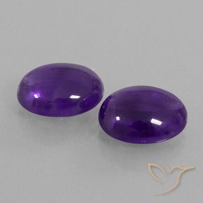 Gemme di Ametista Viola medio naturale da 6.29 ct, Ovale, Trasparente
