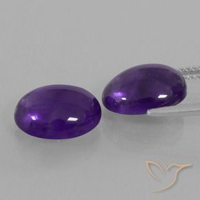 Gemme di Ametista Viola medio naturale da 6.29 ct, Ovale, Trasparente