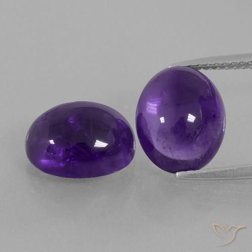 8.45ctw Naturale Viola medio Ametista, Ovale, Trasparente