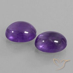 Gemme di Ametista Viola medio-chiaro naturale da 7.53 ct, Ovale, Trasparente
