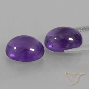 Gemme di Ametista Viola medio-chiaro naturale da 7.53 ct, Ovale, Trasparente