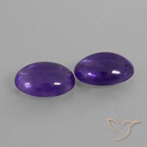 Gemme di Ametista Viola scuro naturale da 10.31 ct, Ovale, Trasparente