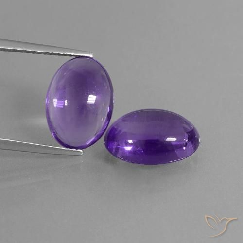 10.67ctw Naturale Viola medio Ametista, Ovale, Trasparente