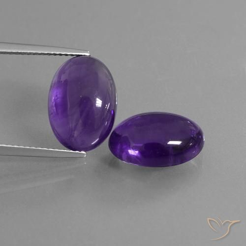 11.97ctw Naturale Viola medio Ametista, Ovale, Trasparente