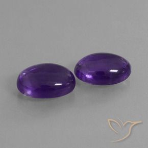 Gemme di Ametista Viola medio naturale da 11.97 ct, Ovale, Trasparente