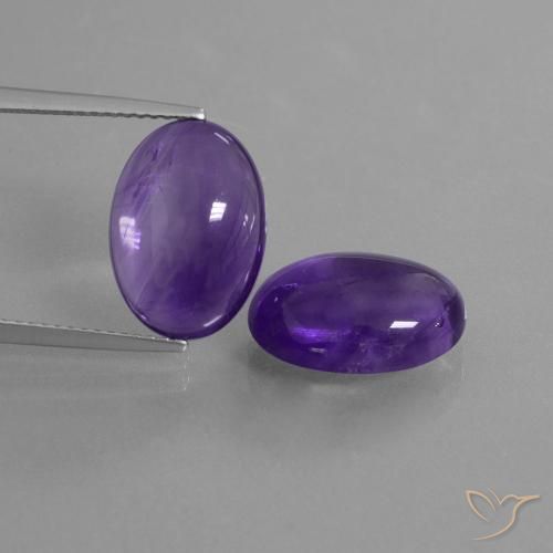 10.26ctw Naturale Viola medio Ametista, Ovale, Trasparente