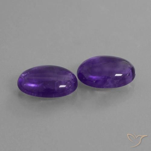 Gemme di Ametista Viola medio naturale da 10.26 ct, Ovale, Trasparente