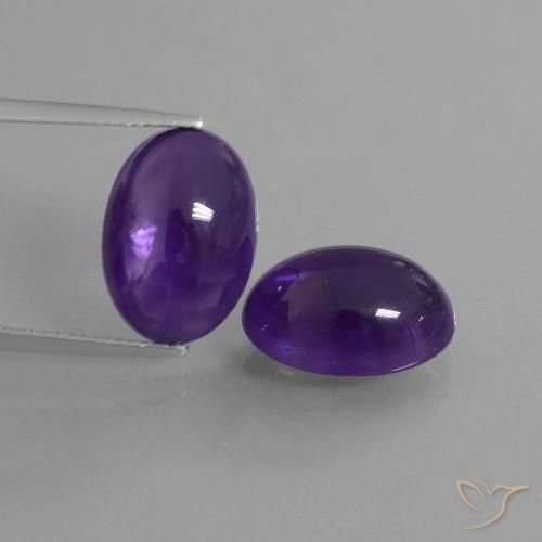 13.54ctw Naturale Viola scuro Ametista, Ovale, Trasparente