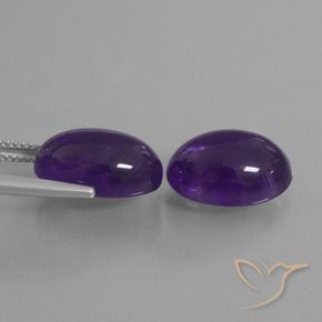 Gemme di Ametista Viola scuro naturale da 13.54 ct, Ovale, Trasparente