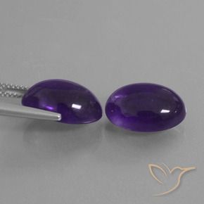 Gemme di Ametista Viola scuro naturale da 12.53 ct, Ovale, Trasparente