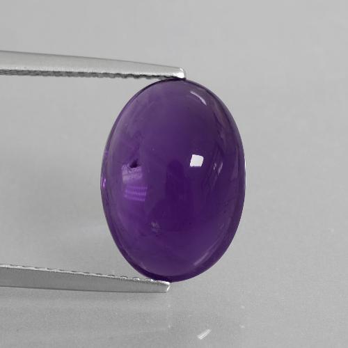Ametista viola scuro naturale da 5,40 ct, taglio ovale, trasparente