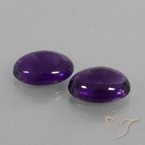 Gemme di Ametista Viola scuro naturale da 10.34 ct, Ovale, Trasparente