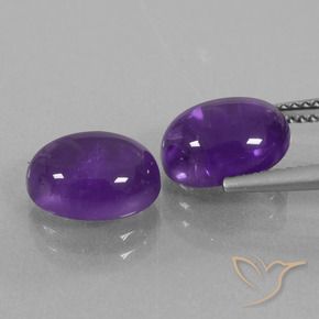Gemme di Ametista Viola medio naturale da 5.83 ct, Ovale, Trasparente