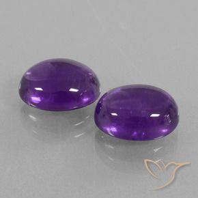 Gemme di Ametista Viola medio naturale da 5.61 ct, Ovale, Trasparente