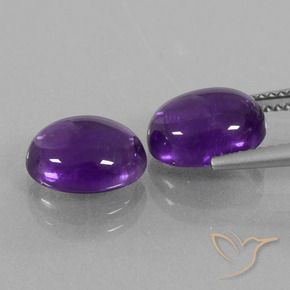 Gemme di Ametista Viola medio naturale da 5.61 ct, Ovale, Trasparente