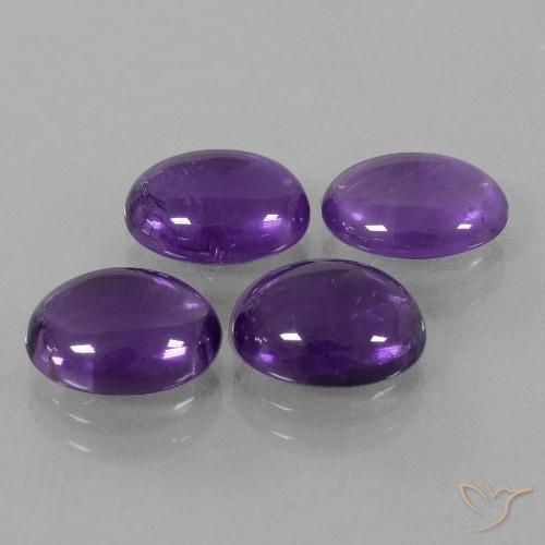 8.83ctw Naturale Viola medio Ametista, Ovale, Trasparente