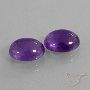 Gemme di Ametista Viola medio naturale da 4.97 ct, Ovale, Trasparente