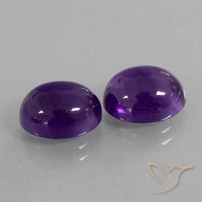 Gemme di Ametista Viola medio naturale da 6.14 ct, Ovale, Trasparente