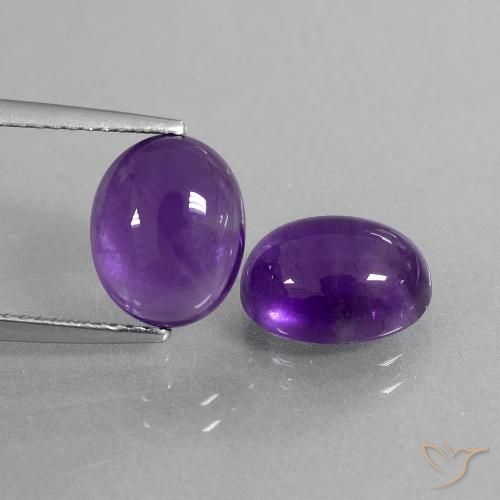 5.65ctw Naturale Viola medio Ametista, Ovale, Trasparente