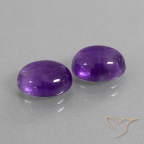 Gemme di Ametista Viola medio naturale da 5.65 ct, Ovale, Trasparente