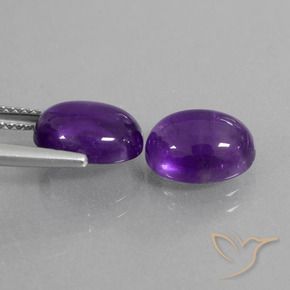 Gemme di Ametista Viola medio naturale da 5.65 ct, Ovale, Trasparente