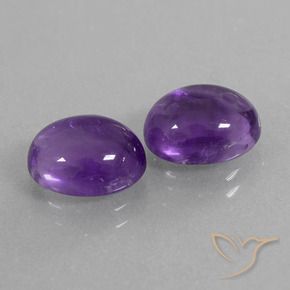 Gemme di Ametista Viola medio-chiaro naturale da 5.80 ct, Taglio ovale, Trasparente