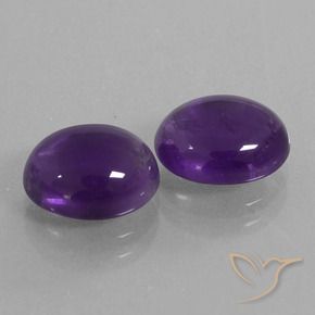 Gemme di Ametista Viola medio naturale da 5.55 ct, Ovale, Trasparente