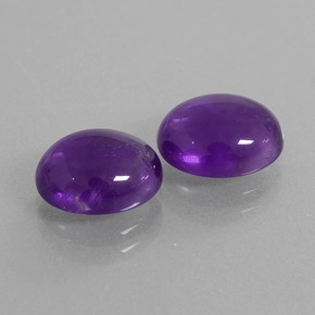 Gemme di Ametista Viola medio naturale da 5.38 ct, Taglio ovale, Trasparente