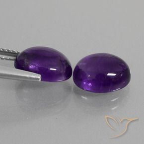 Gemme di Ametista Viola medio naturale da 5.58 ct, Ovale, Trasparente