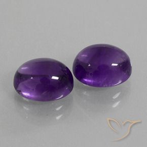 Gemme di Ametista Viola medio naturale da 6.51 ct, Ovale, Trasparente