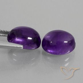 Gemme di Ametista Viola medio naturale da 6.51 ct, Ovale, Trasparente