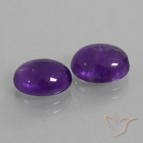 Gemme di Ametista Viola medio naturale da 5.52 ct, Ovale, Trasparente