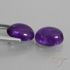 Gemme di Ametista Viola medio naturale da 5.52 ct, Ovale, Trasparente