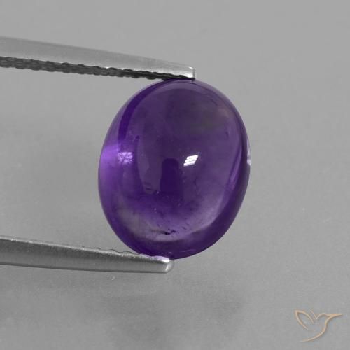 3.29ct Naturale Viola medio Ametista, Ovale, Trasparente