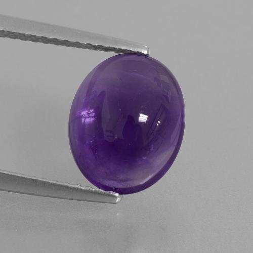 Ametista viola medio naturale da 3,10 ct, taglio ovale, trasparente