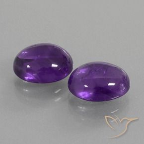Gemme di Ametista Viola medio naturale da 5.60 ct, Ovale, Trasparente