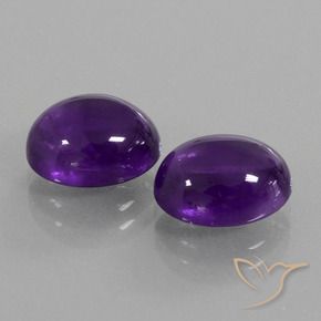 Gemme di Ametista Viola medio naturale da 6.08 ct, Ovale, Trasparente