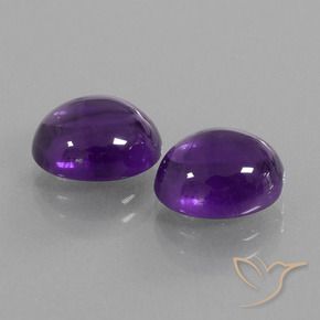 Gemme di Ametista Viola medio naturale da 5.58 ct, Ovale, Trasparente