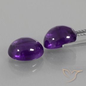 Gemme di Ametista Viola medio naturale da 5.58 ct, Ovale, Trasparente