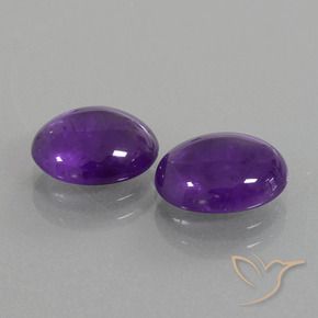 Gemme di Ametista Viola medio-chiaro naturale da 4.43 ct, Ovale, Trasparente