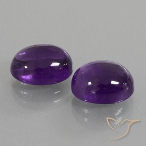 Gemme di Ametista Viola medio naturale da 6.22 ct, Ovale, Trasparente