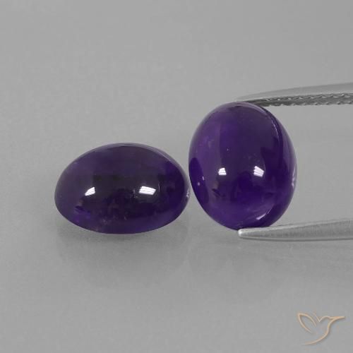 5.85ctw Naturale Viola scuro Ametista, Ovale, Trasparente
