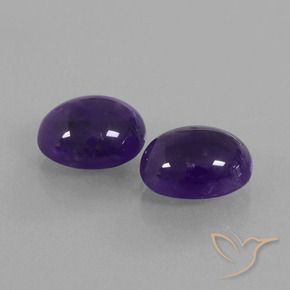 Gemme di Ametista Viola scuro naturale da 5.85 ct, Ovale, Trasparente