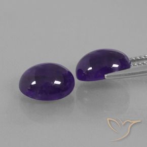 Gemme di Ametista Viola scuro naturale da 5.85 ct, Ovale, Trasparente