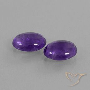 Gemme di Ametista Viola medio naturale da 4.26 ct, Ovale, Trasparente